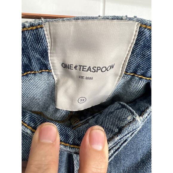 Anthropologie One Teaspoon Razzle Dazzle Truckers Mid Waist Relaxed Shorts NWT - Picture 12 of 12